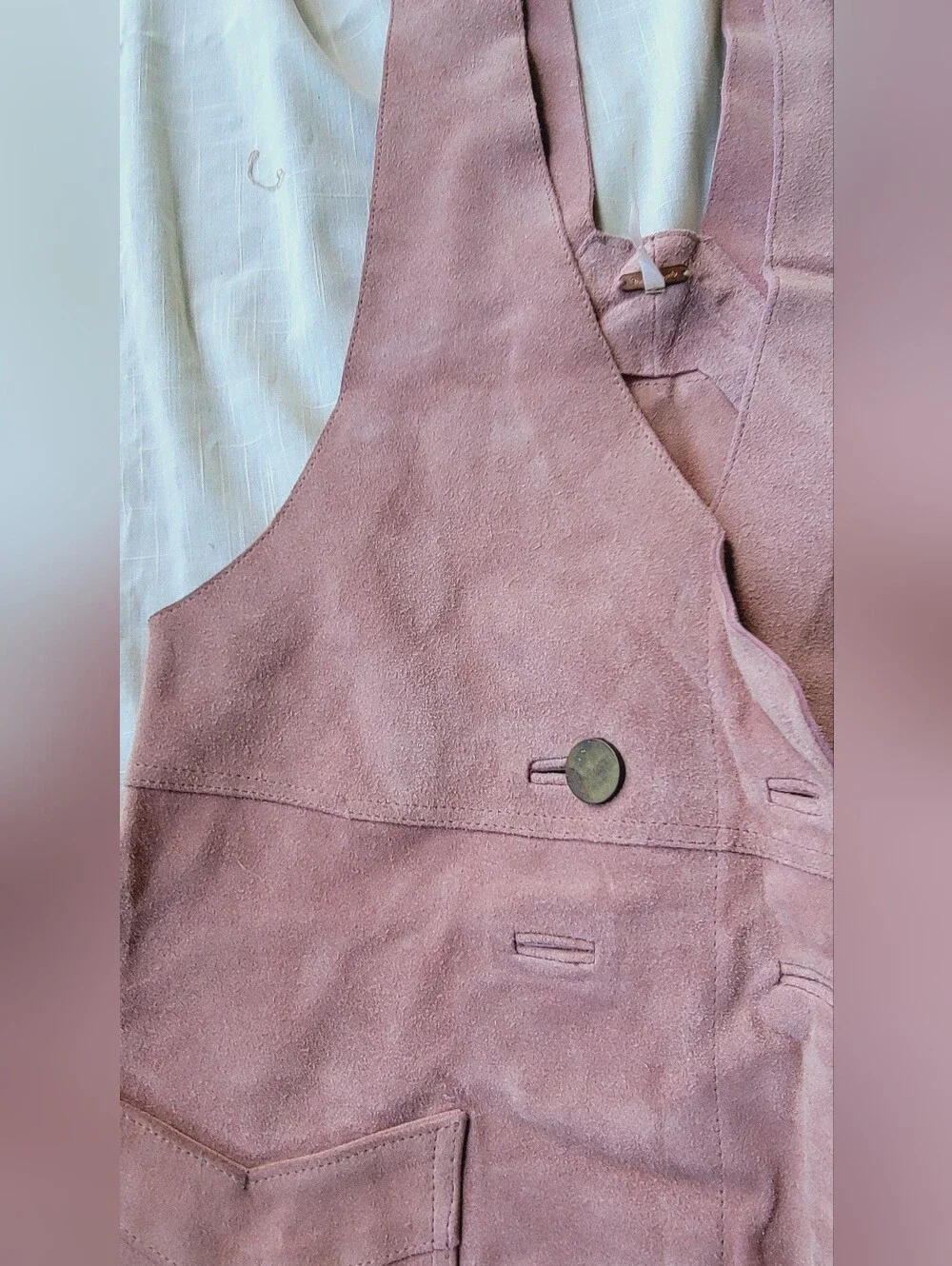 Free People Canyonlands Suede Leather Jumper Dress **missing Buttons*Pls Read